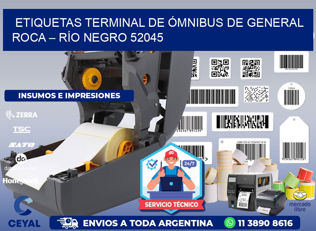 ETIQUETAS TERMINAL DE ÓMNIBUS DE GENERAL ROCA – RÍO NEGRO 52045