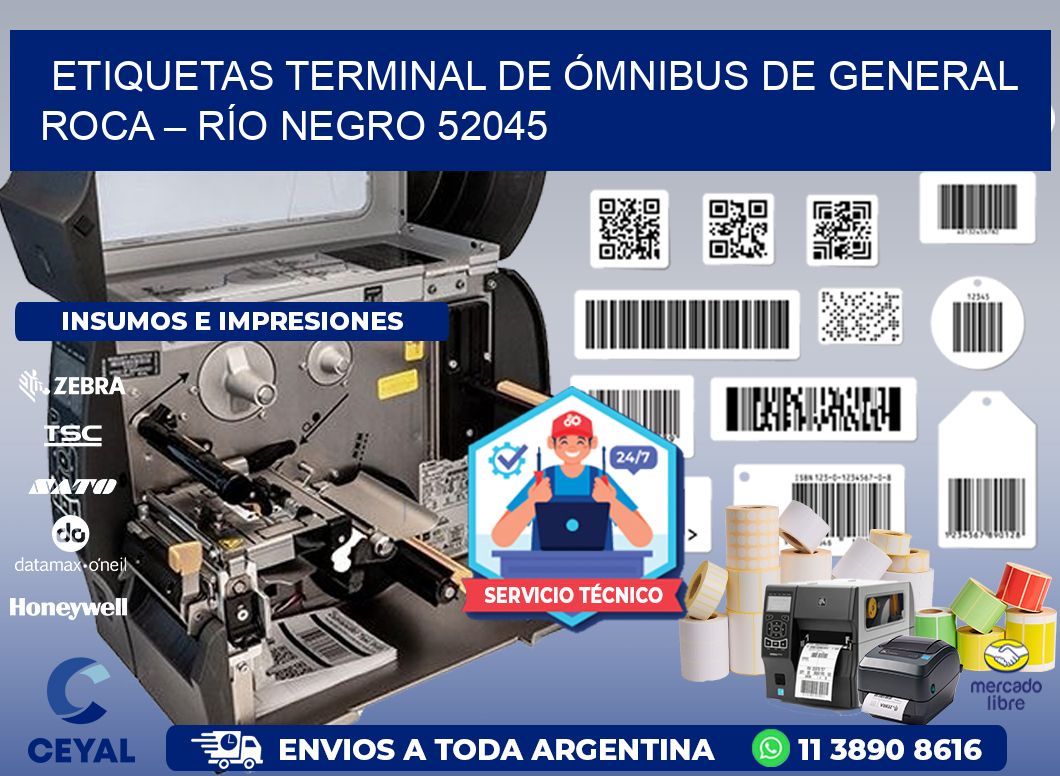 ETIQUETAS TERMINAL DE ÓMNIBUS DE GENERAL ROCA – RÍO NEGRO 52045