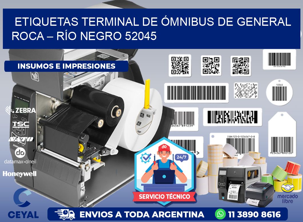 ETIQUETAS TERMINAL DE ÓMNIBUS DE GENERAL ROCA – RÍO NEGRO 52045