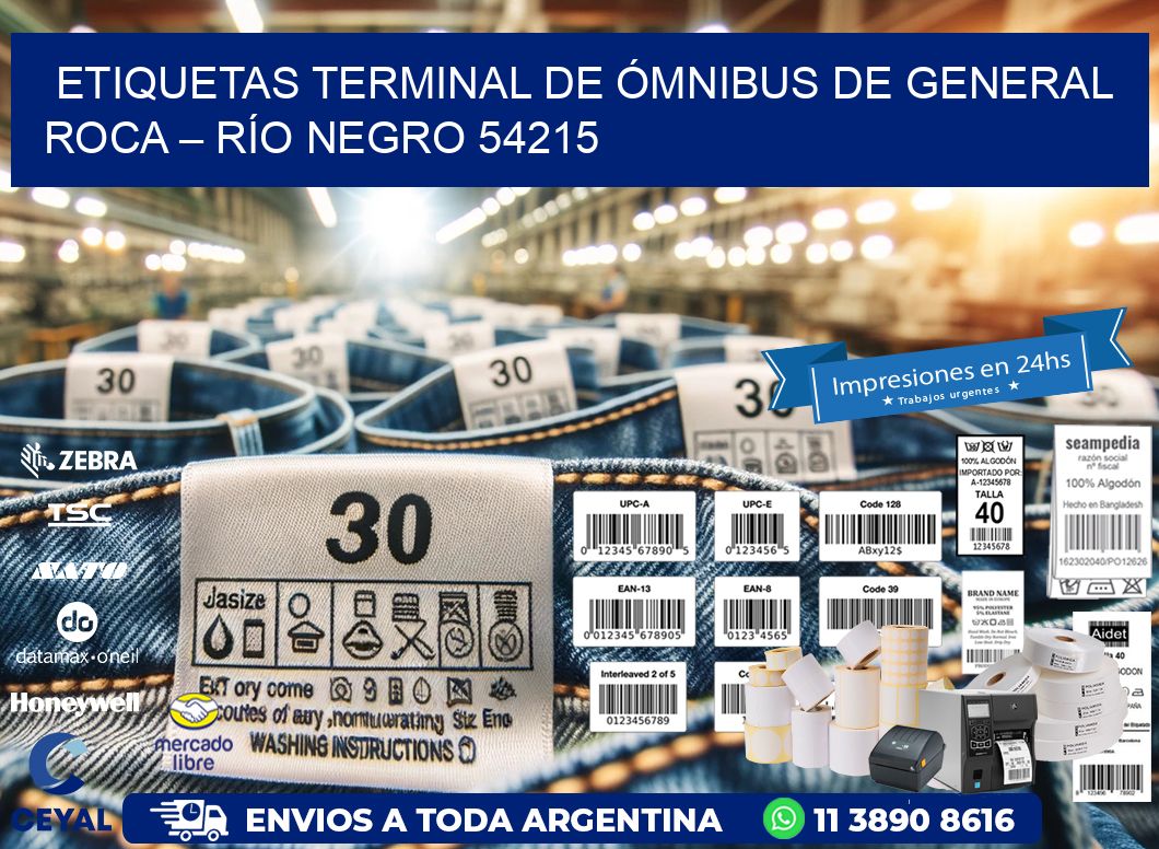 ETIQUETAS TERMINAL DE ÓMNIBUS DE GENERAL ROCA – RÍO NEGRO 54215