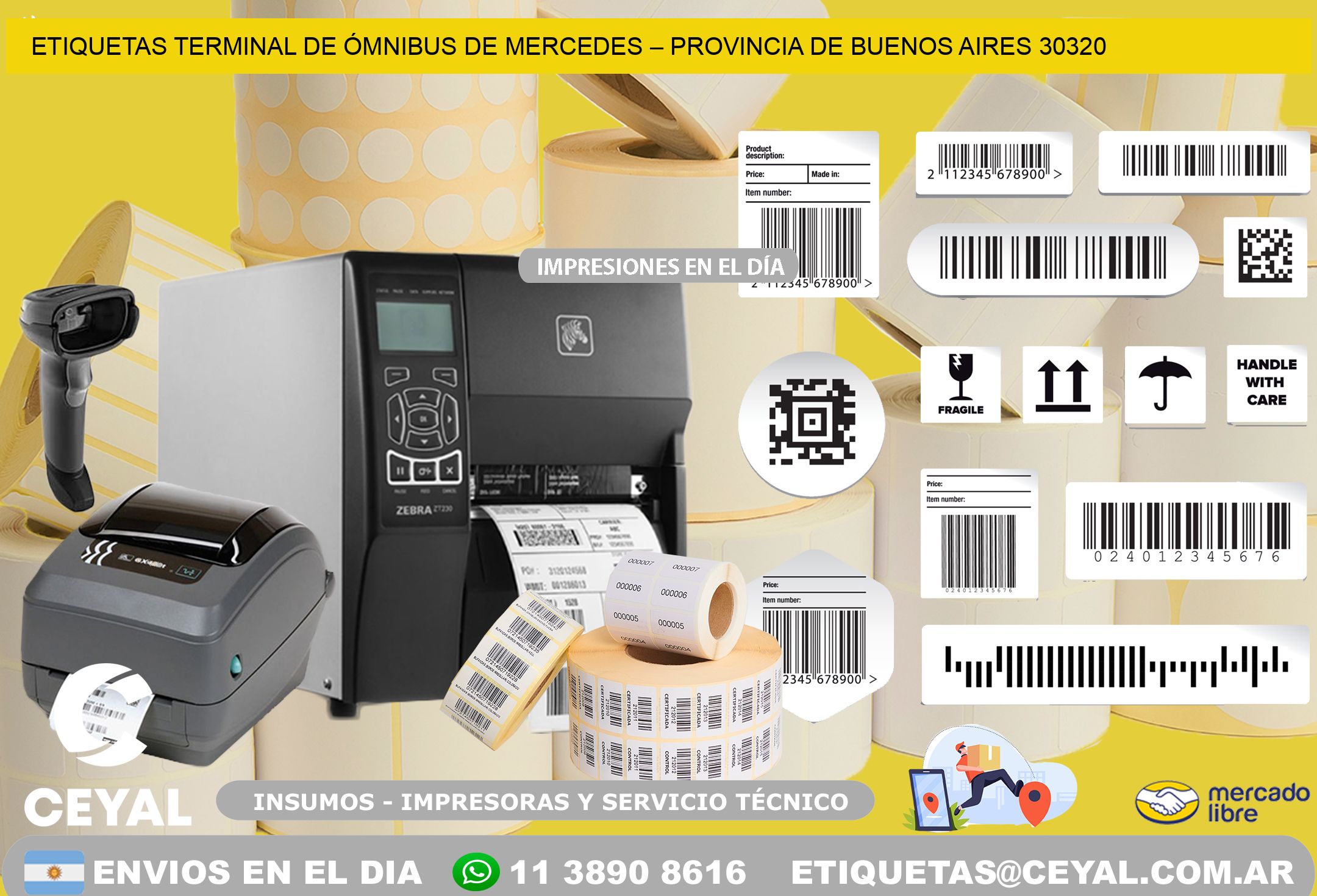 ETIQUETAS TERMINAL DE ÓMNIBUS DE MERCEDES – PROVINCIA DE BUENOS AIRES 30320