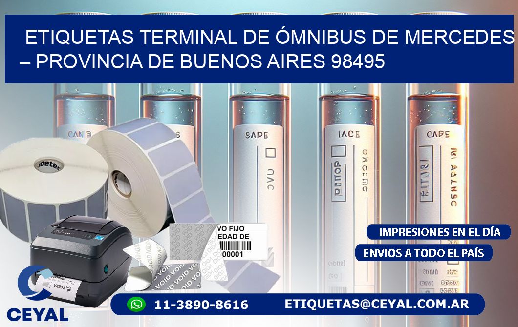 ETIQUETAS TERMINAL DE ÓMNIBUS DE MERCEDES – PROVINCIA DE BUENOS AIRES 98495