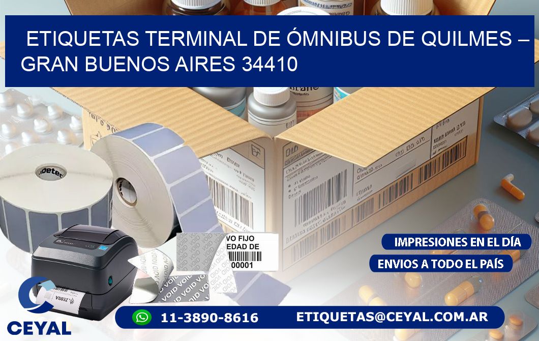 ETIQUETAS TERMINAL DE ÓMNIBUS DE QUILMES – GRAN BUENOS AIRES 34410