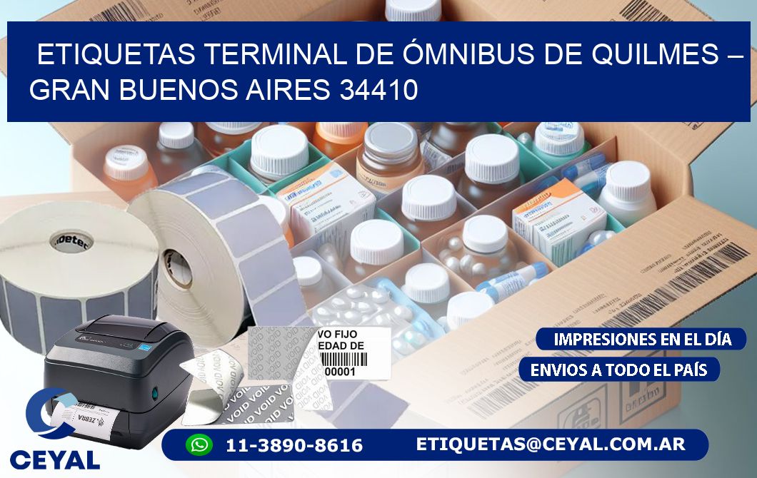 ETIQUETAS TERMINAL DE ÓMNIBUS DE QUILMES – GRAN BUENOS AIRES 34410