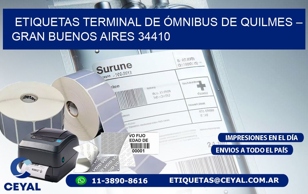 ETIQUETAS TERMINAL DE ÓMNIBUS DE QUILMES – GRAN BUENOS AIRES 34410