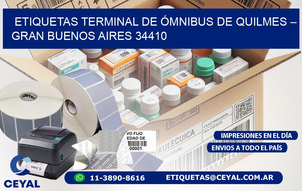ETIQUETAS TERMINAL DE ÓMNIBUS DE QUILMES – GRAN BUENOS AIRES 34410
