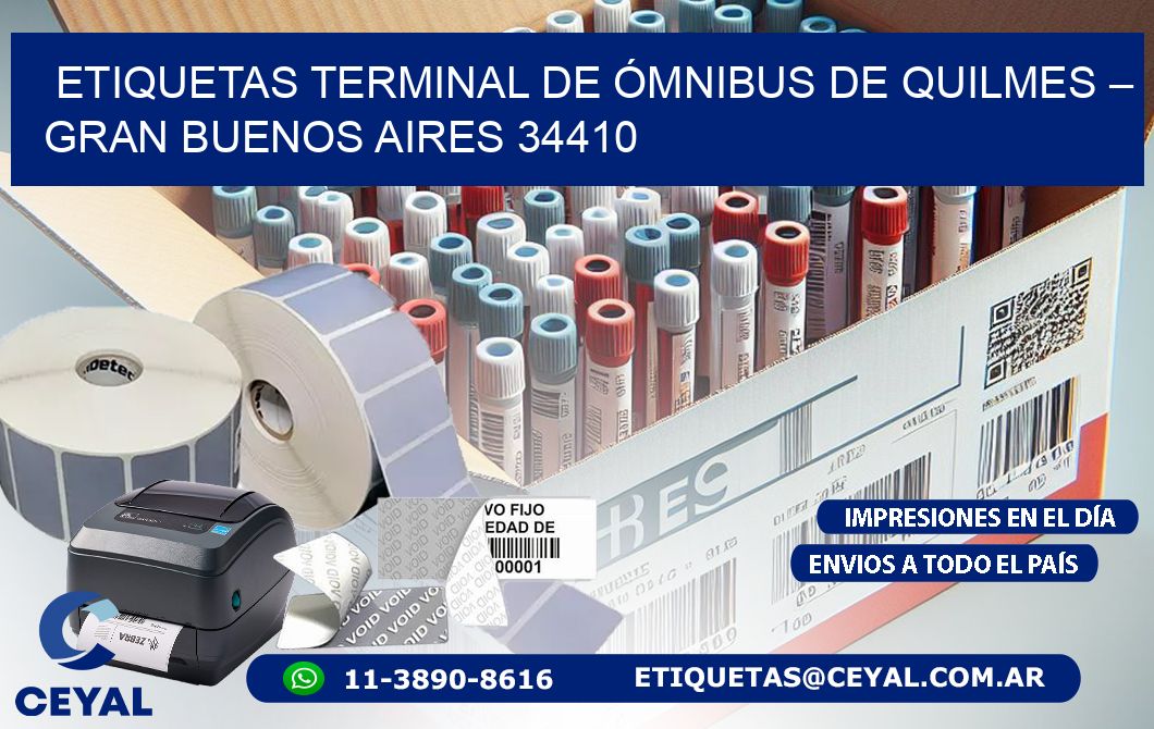 ETIQUETAS TERMINAL DE ÓMNIBUS DE QUILMES – GRAN BUENOS AIRES 34410