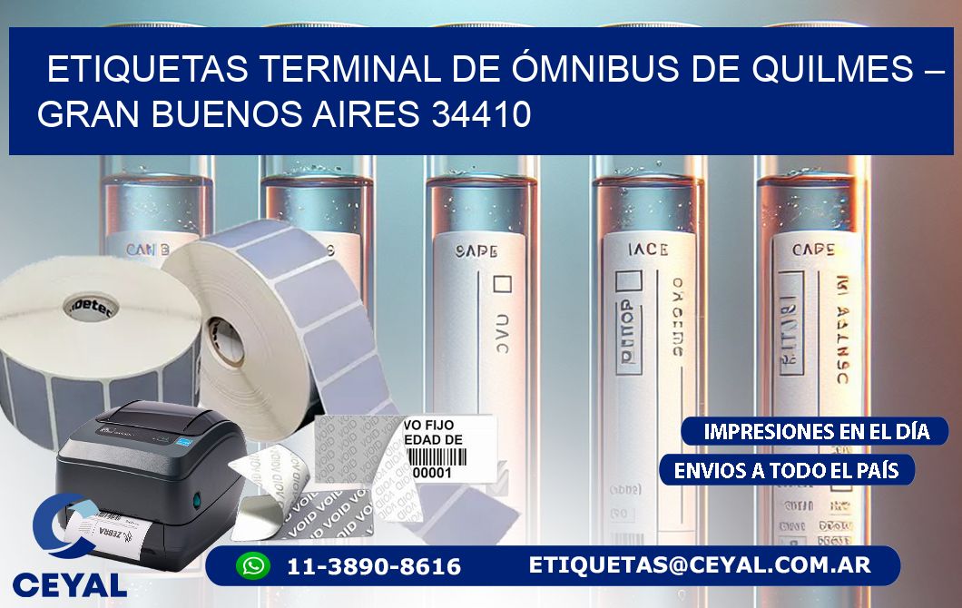 ETIQUETAS TERMINAL DE ÓMNIBUS DE QUILMES – GRAN BUENOS AIRES 34410
