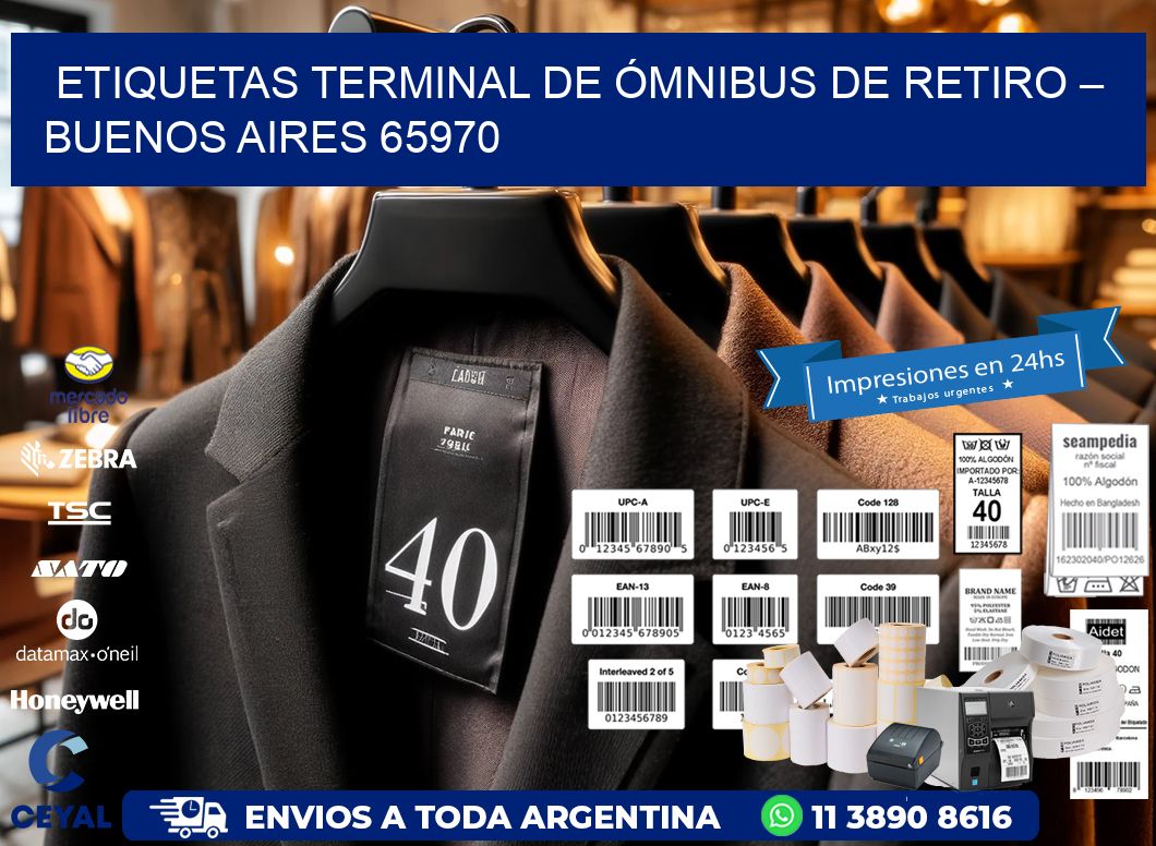 ETIQUETAS TERMINAL DE ÓMNIBUS DE RETIRO – BUENOS AIRES 65970