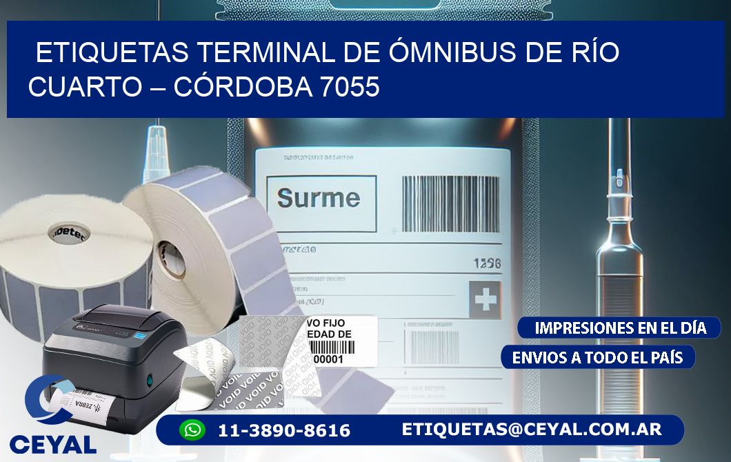 ETIQUETAS TERMINAL DE ÓMNIBUS DE RÍO CUARTO – CÓRDOBA 7055