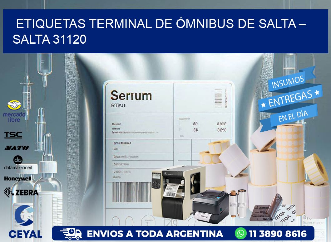 ETIQUETAS TERMINAL DE ÓMNIBUS DE SALTA – SALTA 31120