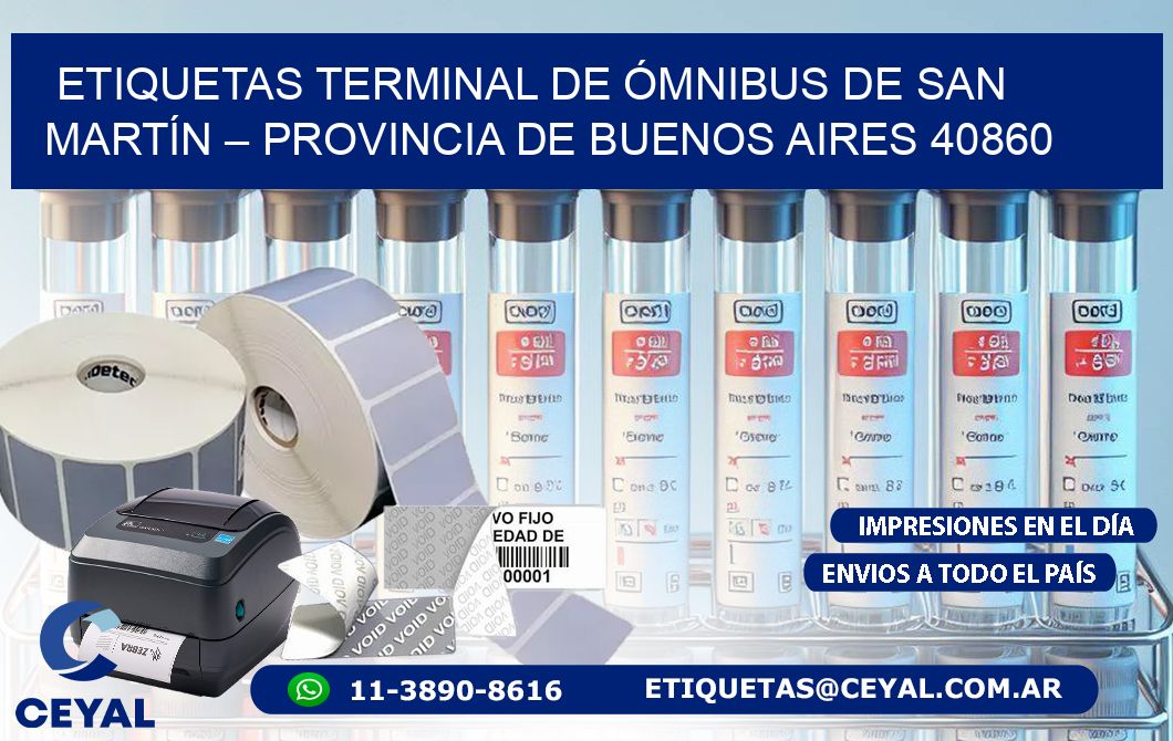 ETIQUETAS TERMINAL DE ÓMNIBUS DE SAN MARTÍN – PROVINCIA DE BUENOS AIRES 40860