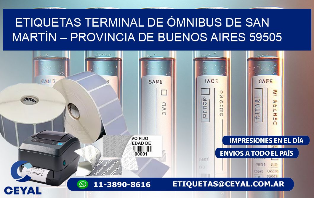 ETIQUETAS TERMINAL DE ÓMNIBUS DE SAN MARTÍN – PROVINCIA DE BUENOS AIRES 59505