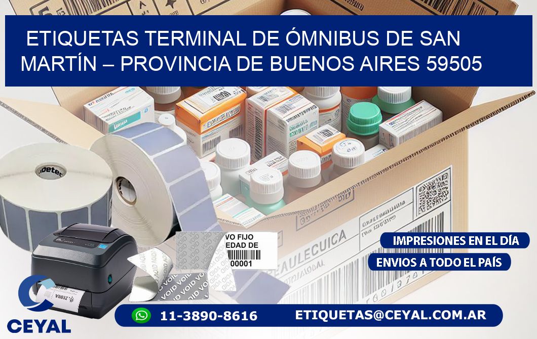 ETIQUETAS TERMINAL DE ÓMNIBUS DE SAN MARTÍN – PROVINCIA DE BUENOS AIRES 59505