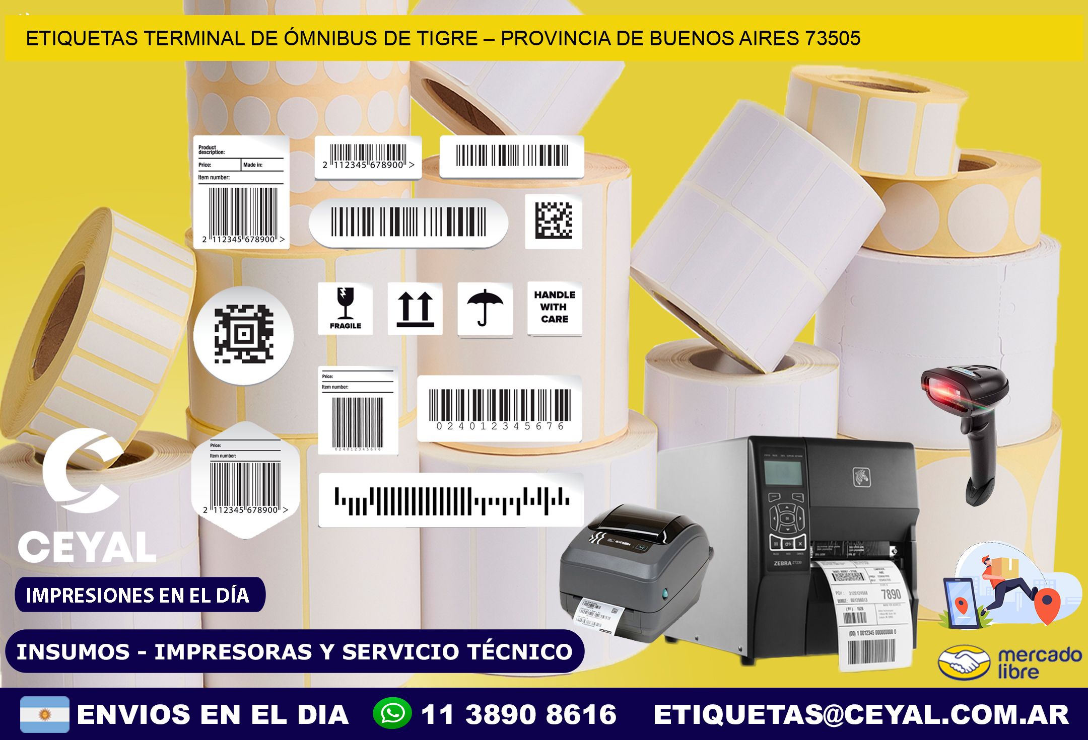 ETIQUETAS TERMINAL DE ÓMNIBUS DE TIGRE – PROVINCIA DE BUENOS AIRES 73505