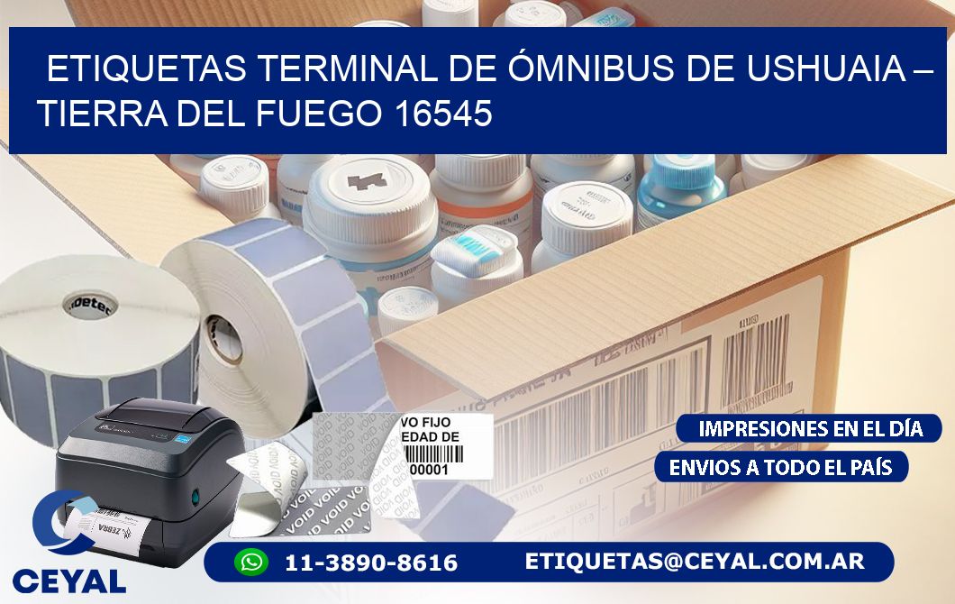 ETIQUETAS TERMINAL DE ÓMNIBUS DE USHUAIA – TIERRA DEL FUEGO 16545