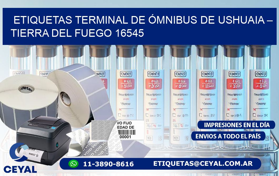ETIQUETAS TERMINAL DE ÓMNIBUS DE USHUAIA – TIERRA DEL FUEGO 16545