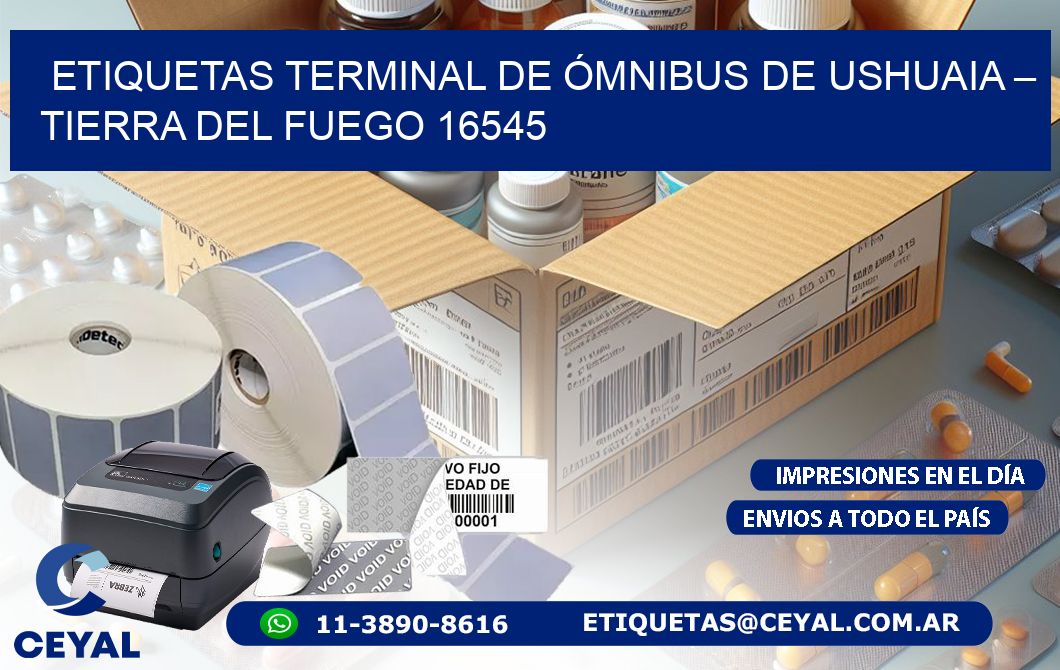ETIQUETAS TERMINAL DE ÓMNIBUS DE USHUAIA – TIERRA DEL FUEGO 16545
