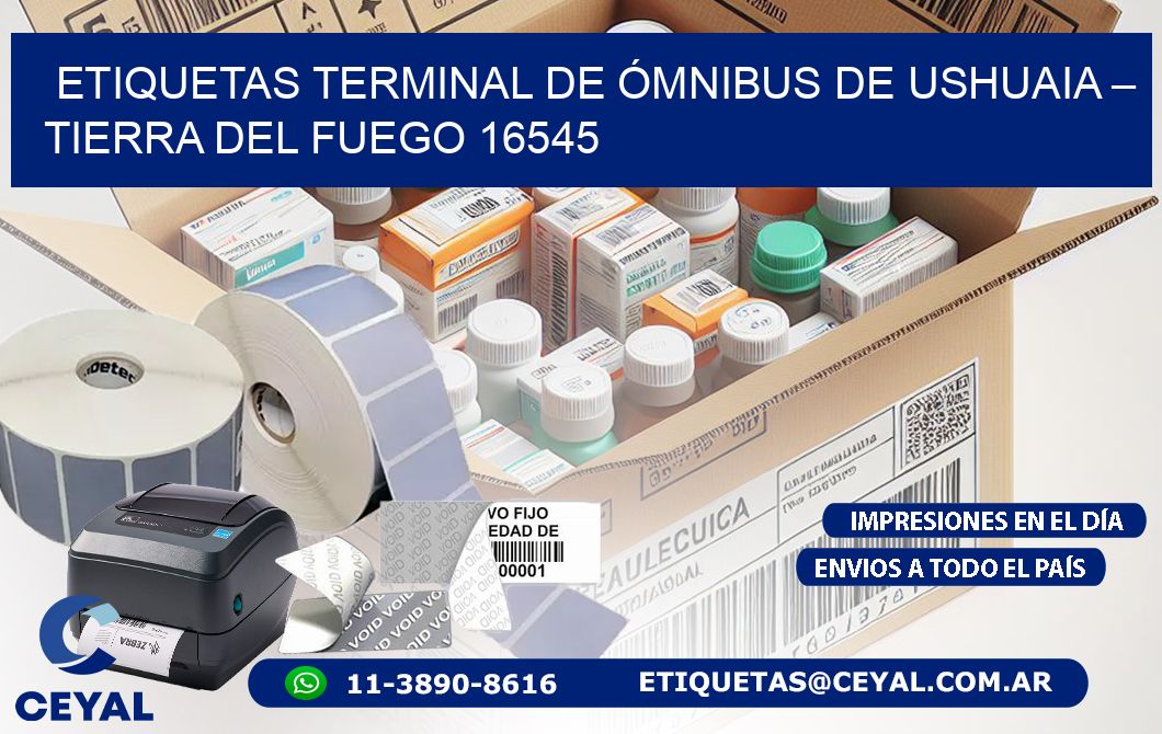 ETIQUETAS TERMINAL DE ÓMNIBUS DE USHUAIA – TIERRA DEL FUEGO 16545