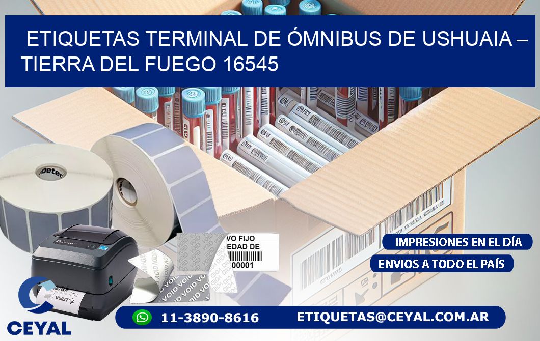 ETIQUETAS TERMINAL DE ÓMNIBUS DE USHUAIA – TIERRA DEL FUEGO 16545