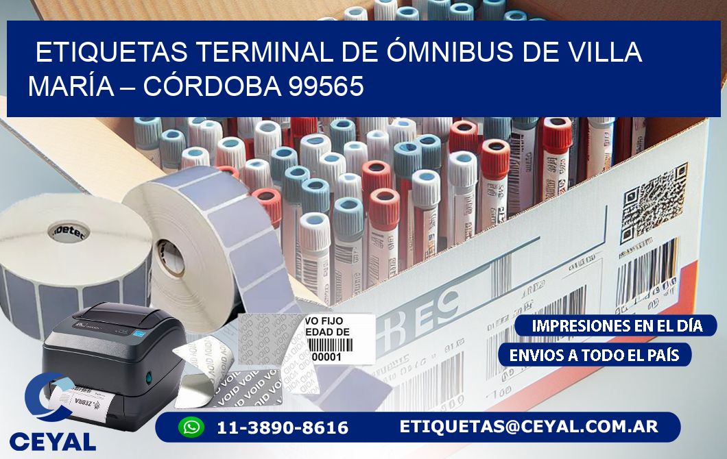 ETIQUETAS TERMINAL DE ÓMNIBUS DE VILLA MARÍA – CÓRDOBA 99565