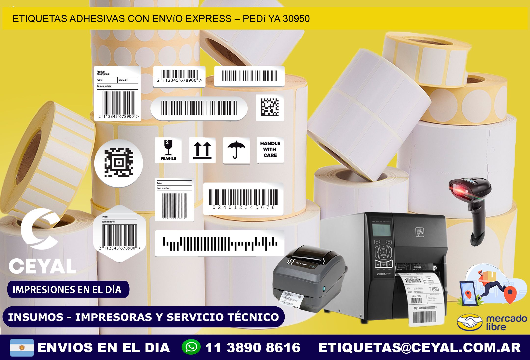 Etiquetas Adhesivas con Envío Express – Pedí Ya 30950
