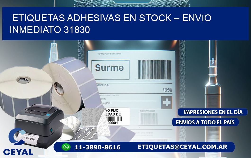 Etiquetas Adhesivas en Stock – Envío Inmediato 31830