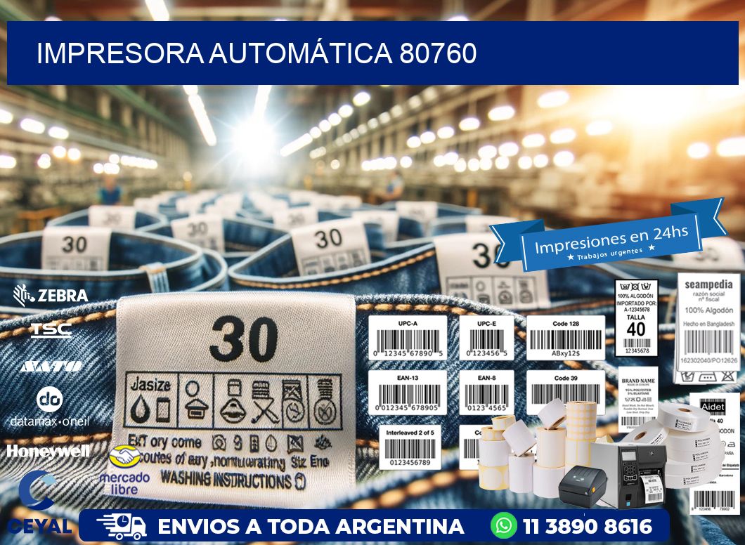IMPRESORA AUTOMÁTICA 80760