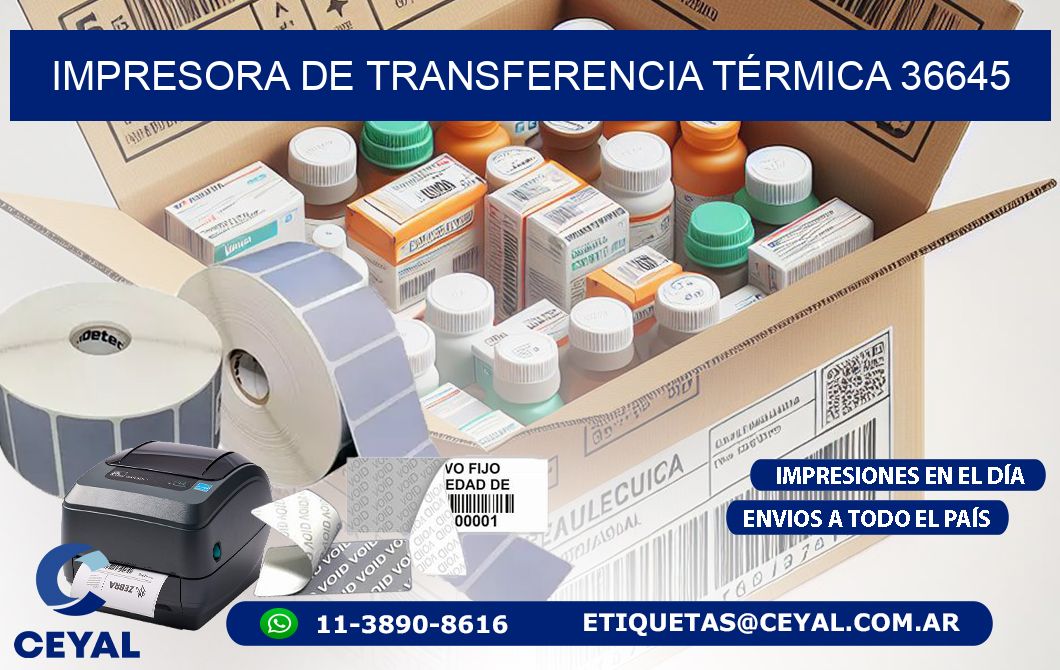 IMPRESORA DE TRANSFERENCIA TÉRMICA 36645