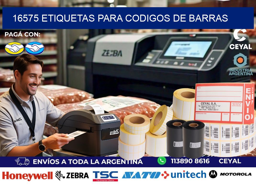 16575 ETIQUETAS PARA CODIGOS DE BARRAS