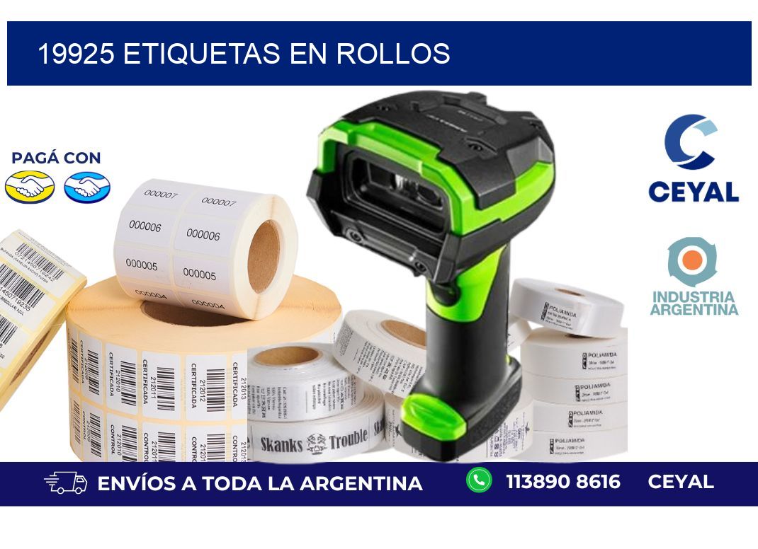 19925 ETIQUETAS EN ROLLOS