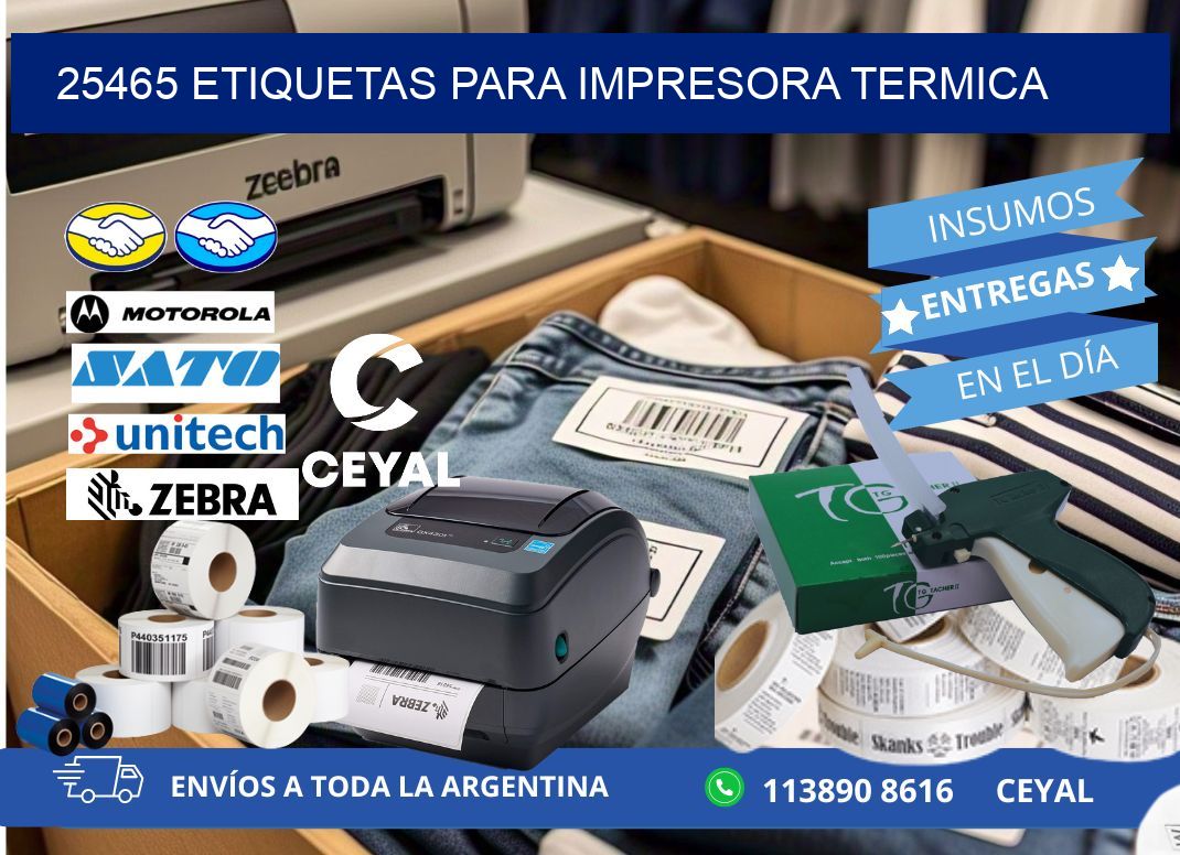 25465 ETIQUETAS PARA IMPRESORA TERMICA