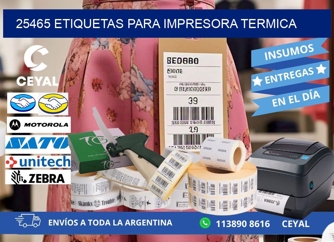 25465 ETIQUETAS PARA IMPRESORA TERMICA