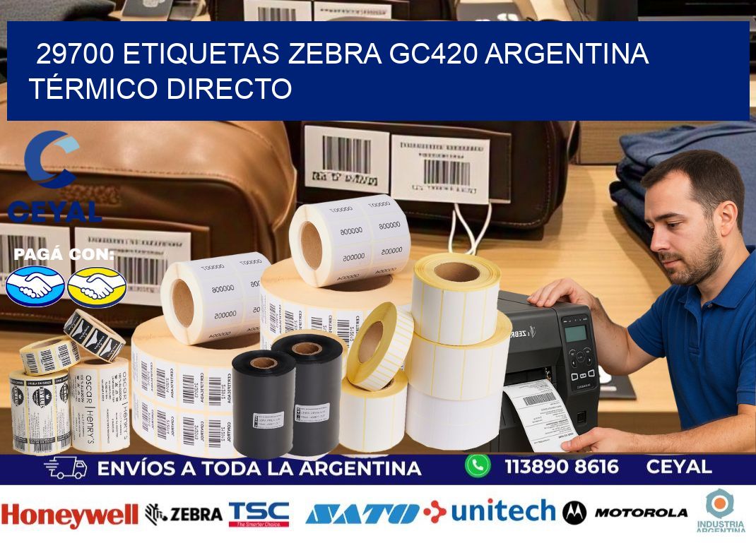 29700 etiquetas zebra gc420 argentina TÉRMICO DIRECTO
