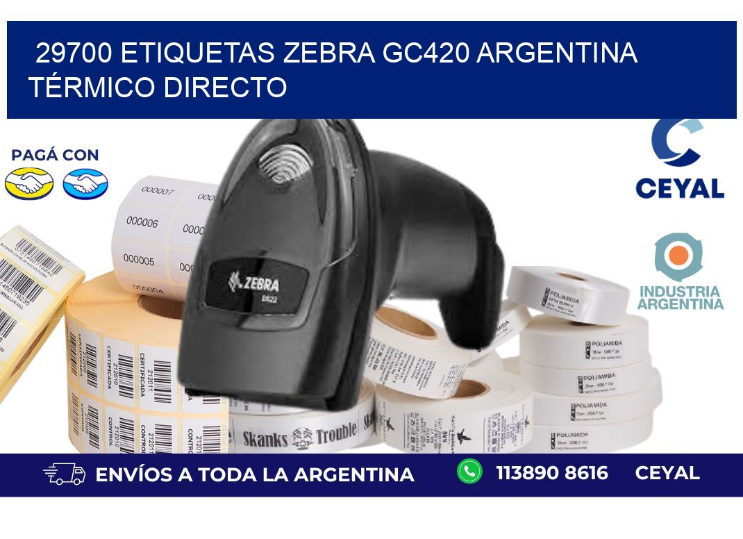 29700 etiquetas zebra gc420 argentina TÉRMICO DIRECTO