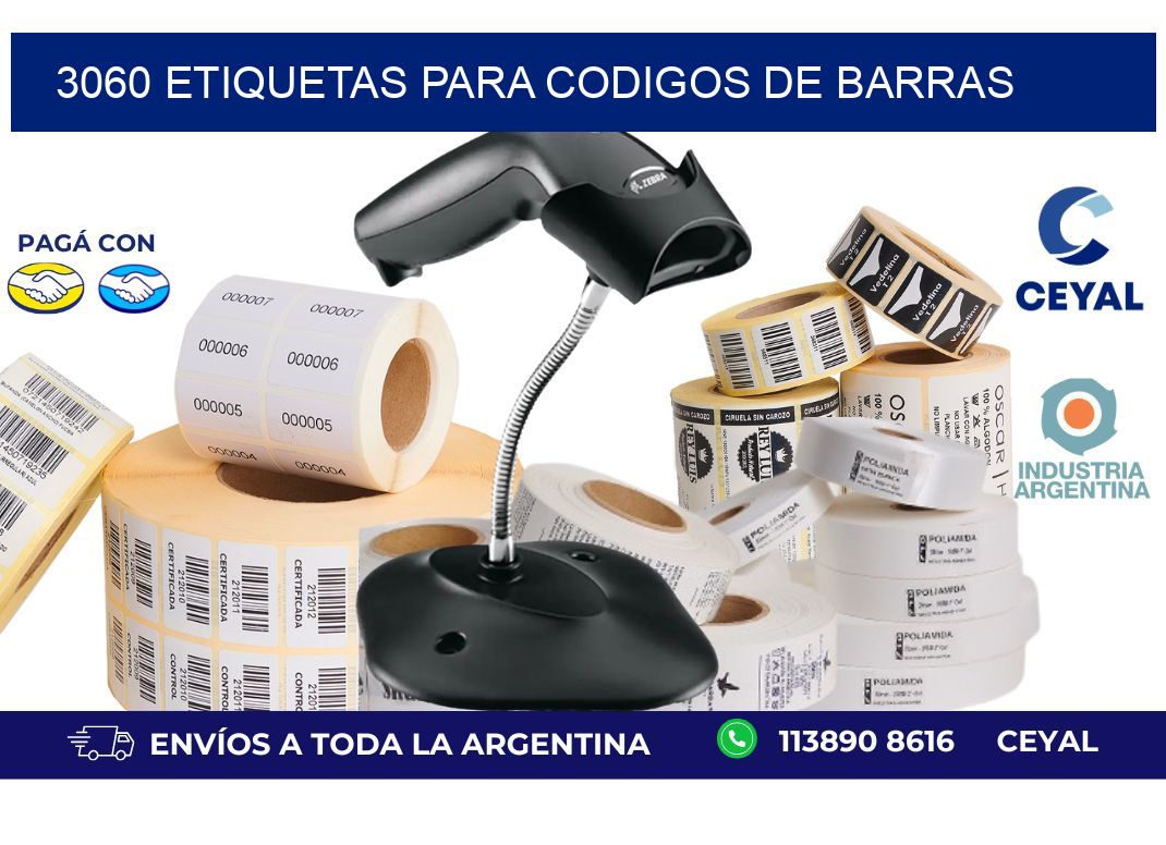 3060 ETIQUETAS PARA CODIGOS DE BARRAS