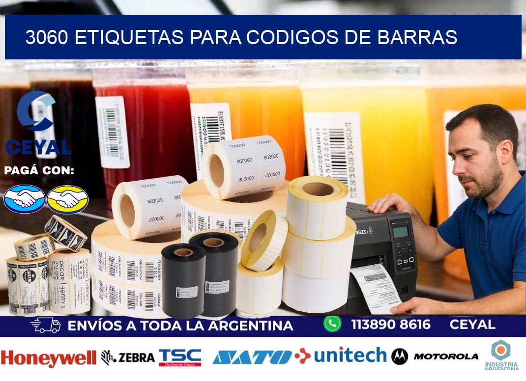 3060 ETIQUETAS PARA CODIGOS DE BARRAS