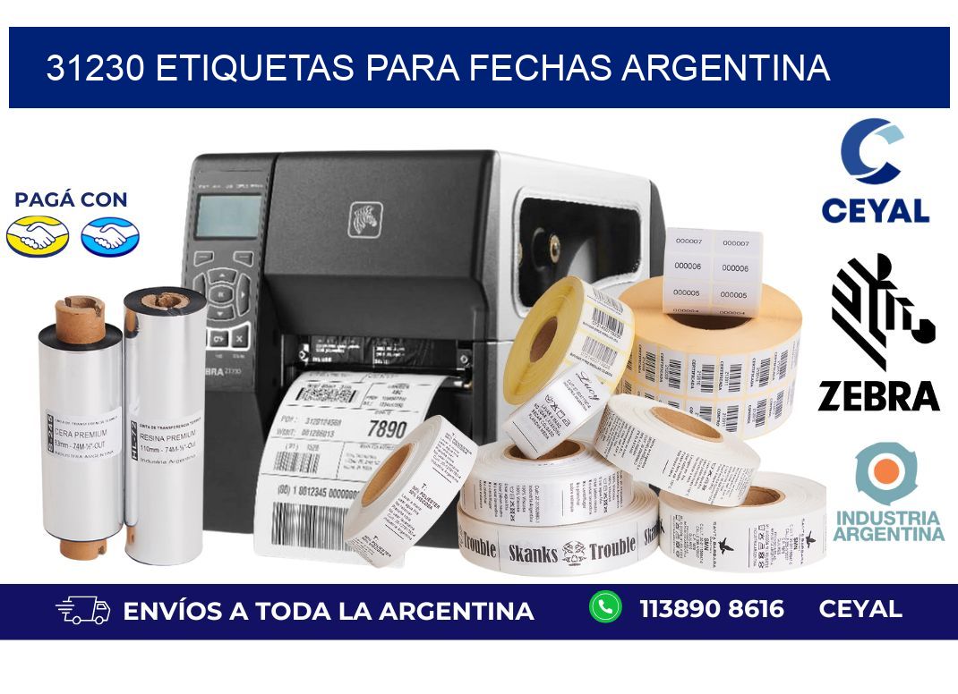 31230 ETIQUETAS PARA FECHAS ARGENTINA