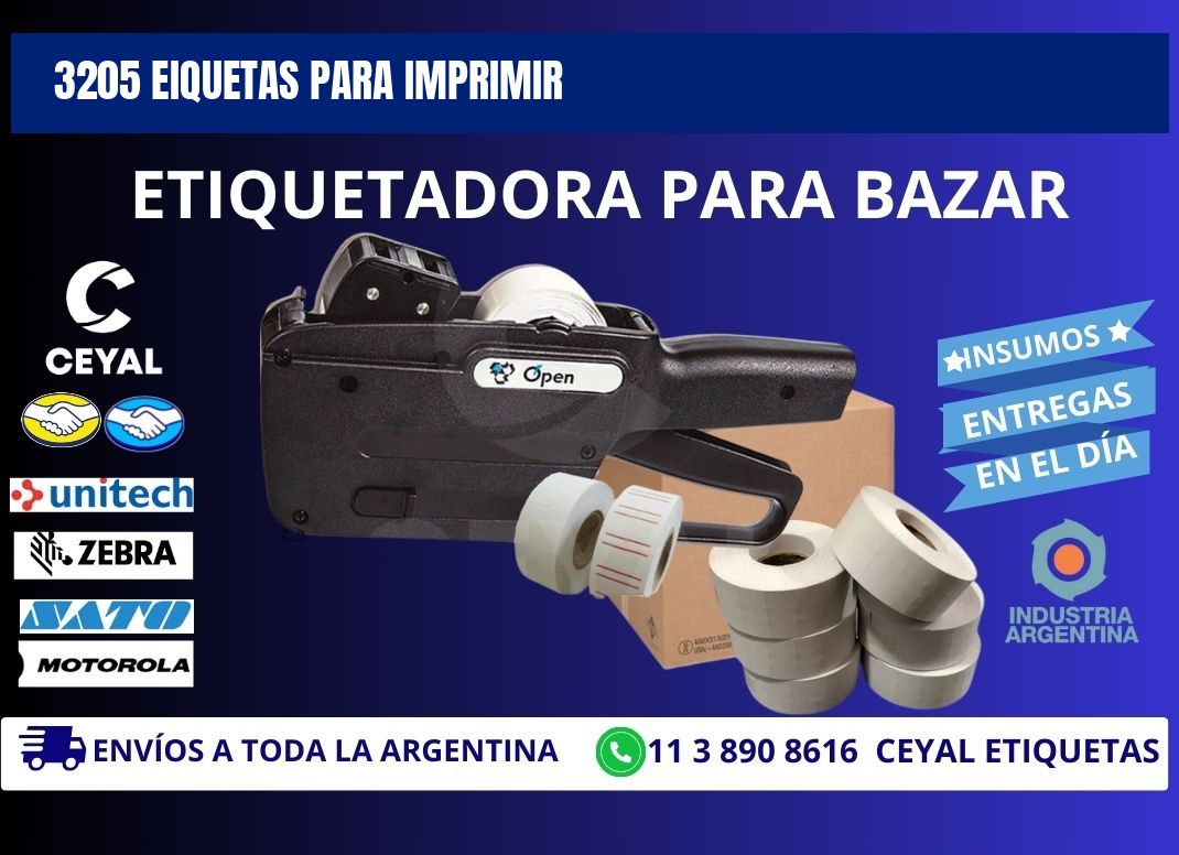 3205 EIQUETAS PARA IMPRIMIR