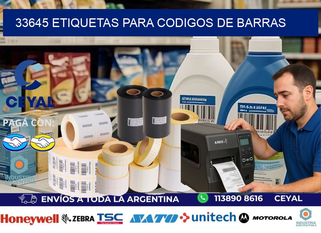 33645 ETIQUETAS PARA CODIGOS DE BARRAS