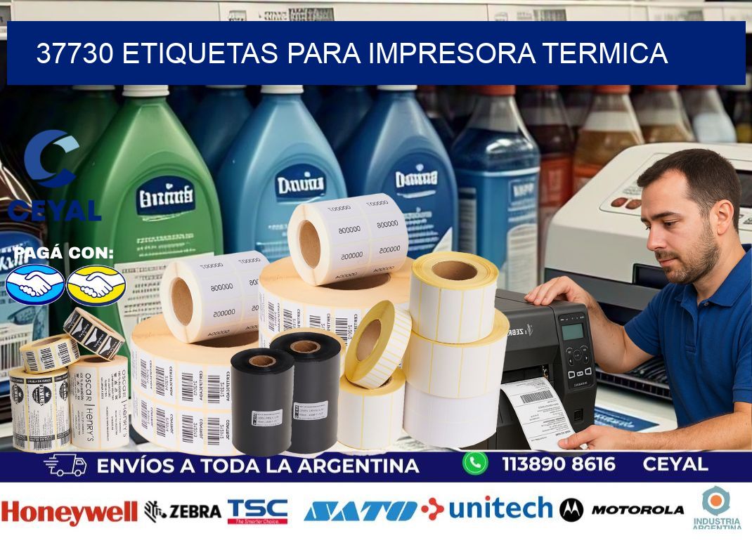 37730 ETIQUETAS PARA IMPRESORA TERMICA