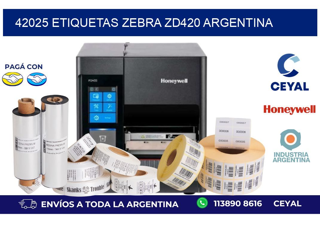 42025 etiquetas zebra zd420 argentina
