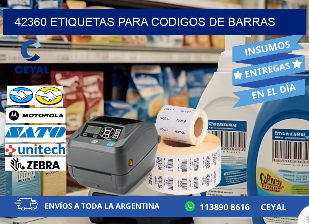 42360 ETIQUETAS PARA CODIGOS DE BARRAS