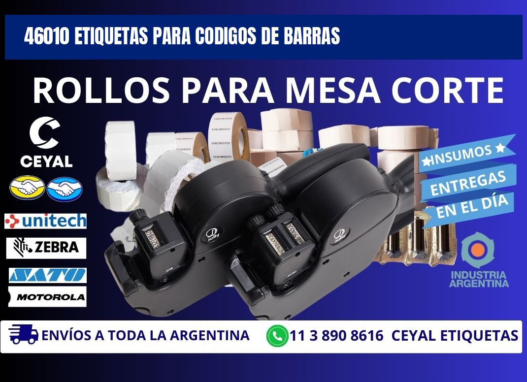 46010 ETIQUETAS PARA CODIGOS DE BARRAS