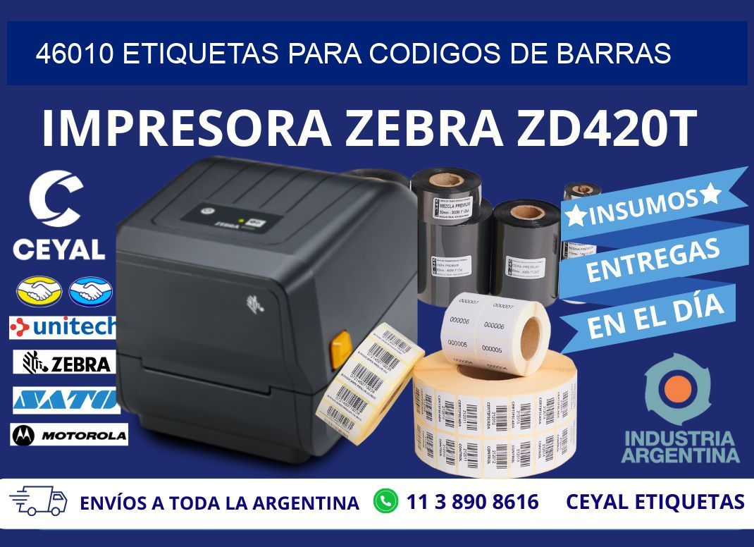 46010 ETIQUETAS PARA CODIGOS DE BARRAS