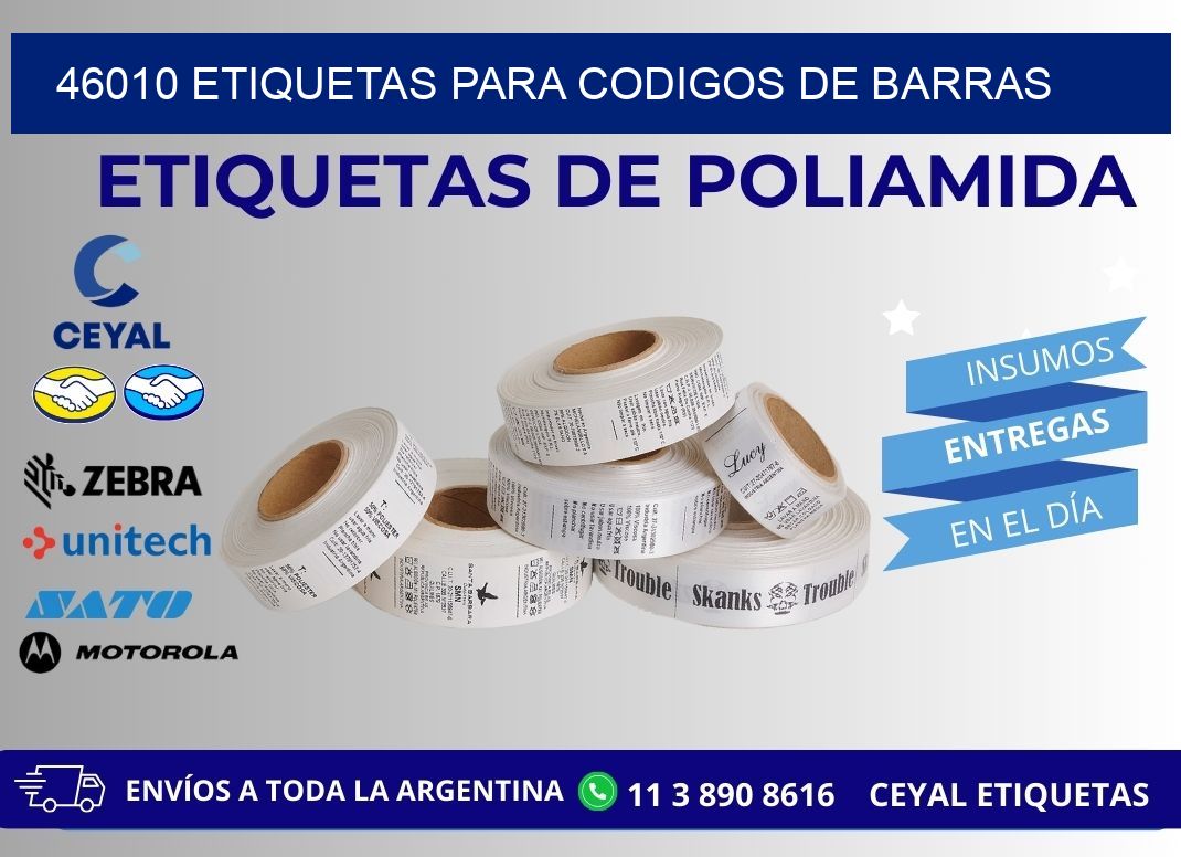 46010 ETIQUETAS PARA CODIGOS DE BARRAS