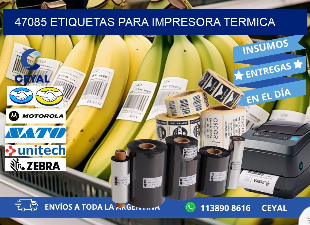 47085 ETIQUETAS PARA IMPRESORA TERMICA