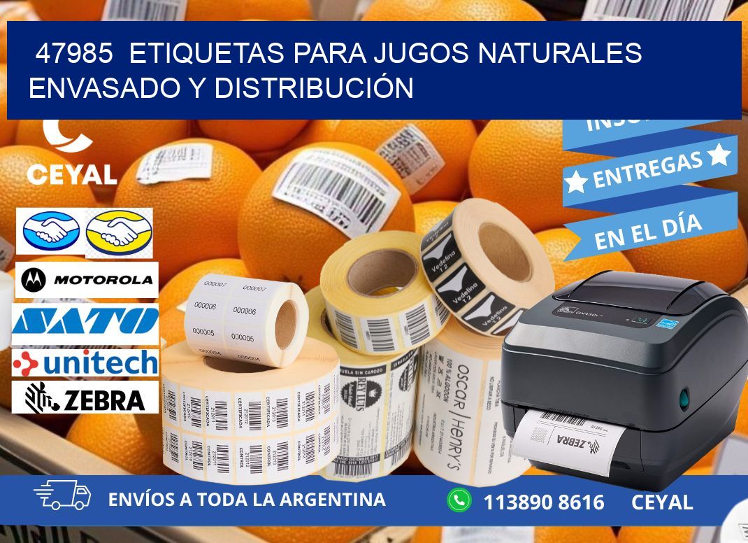 47985  ETIQUETAS PARA JUGOS NATURALES ENVASADO Y DISTRIBUCIÓN