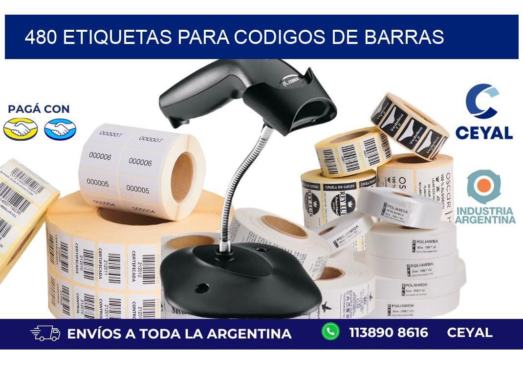 480 ETIQUETAS PARA CODIGOS DE BARRAS