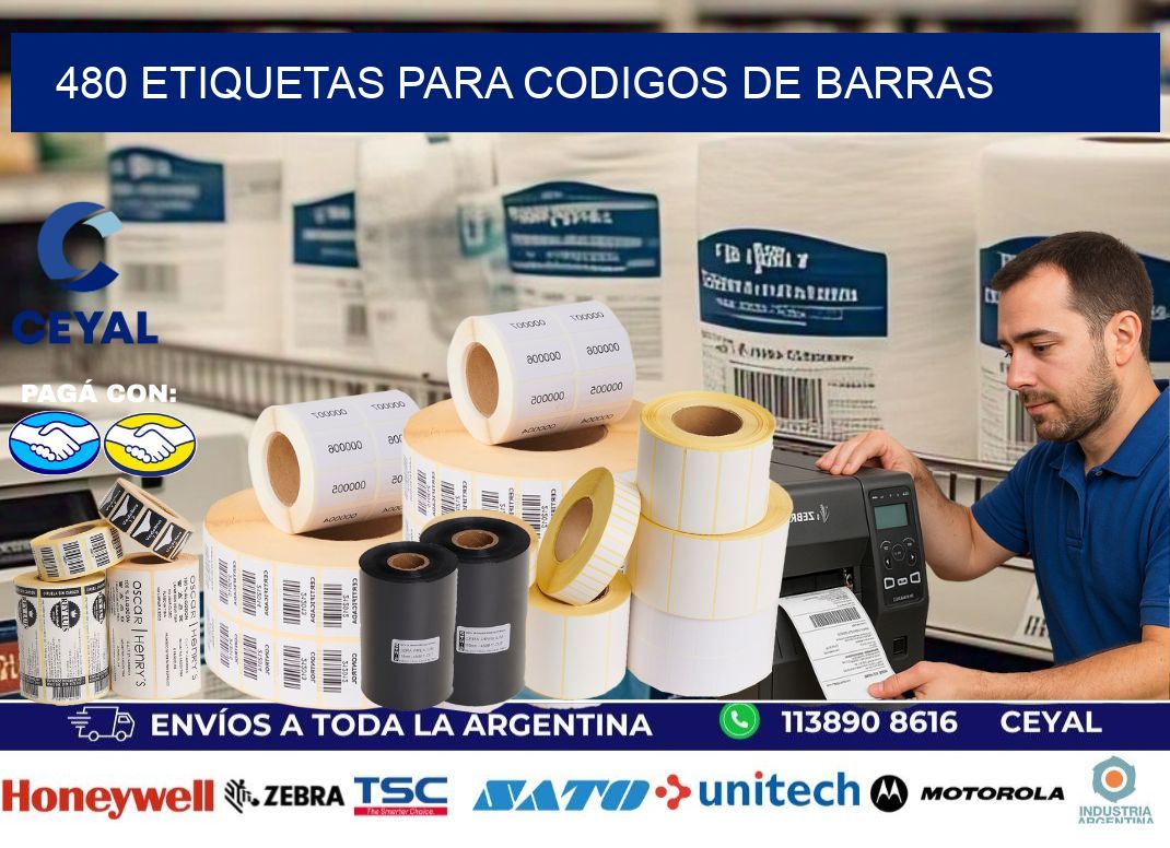 480 ETIQUETAS PARA CODIGOS DE BARRAS